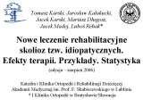 Plakaty. Edukacja. Nowe leczenie skolioz tzw. idiopatycznych.