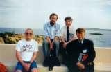 IRSSD Congress, Athens, 2002. From left Dr. K. Bagnall - orthopaedic surgeon from Canada, Prof. Jan Stokes (USA), Prof. T. Karski (first on right) 