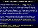 SICOT 2011 / Prague / DDH / Blount / SCOLIOSIS / LECTURE