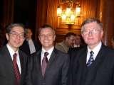 KARATE / Meeting in Ld / Poland /  31st March 2007. From left  - Ambassador of Japan in Poland - Ryuichi TANABE, President of Polish Karate Association Taditional - Dr. Wodzimierz Kwieciski, Prof. T. Karski - Head of Orthopaedic and Rehabilitation Department of Medical University in Lublin (introducing Karate in prophylactics and therapy of so-called idiopatic scoliosis). KARATE is the best method for NEO-PROPHYLAXIS and CONSERVATIVE TREATMENT of SCOLIOSIS.