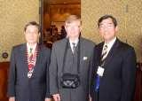 SICOT 2003, Cairo/Egypt, from left: Prof. John Leong (President of SICOT, Hong Kong), Prof. Tomasz Karski (Poland), Prof. Keith Luk (Head of Orthopedic Department of Hong Kong University, Hong Kong). The first lecture about biomechanical etiology of the so called idiopathic scoliosis at SICOT (T. Karski)