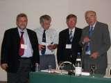 Congress IRSSD in Ghent / Belgium - 20 - 24 June 2006. From left - Prof. T. Grivas / Greece, Prof. P. Dangerfield / UK, Prof. T. Karski / Poland, Prof. G. Burwell / UK.
