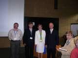 Inaugural World Forum, Oxford/UK, 4 - 9 July 2006. From left: Prof. B.  Maruszewski, Poznan/Poland, Prof. T. Karski, Lublin/Poland, Mrs. Janet M. Evans - President of ABI, Mr. Nicholas Law - Director General of IBC 